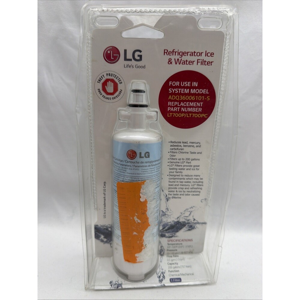 Genuine OEM LG Water Ice Filter Replacement Cartridge LT700P/PC NEW Sealed